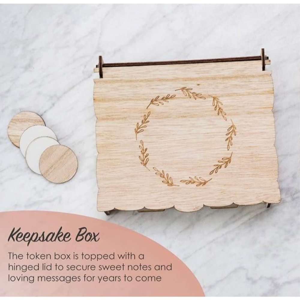 Rustic Wood Connect Four Alternative Guest Book Hearts Frame Wedding Decor ~ New - Picture 3 of 6